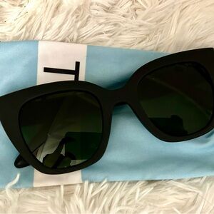Toms - Matte Black Cat-Eye Sunglasses